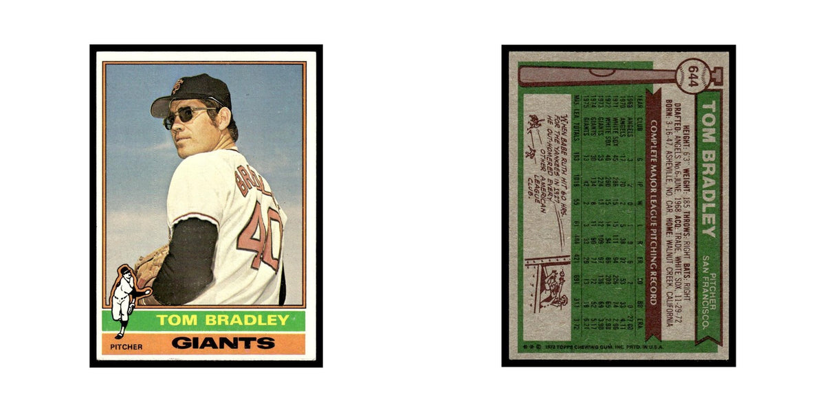 Tom Bradley 1976 Topps #644 San Francisco Giants Baseball Card EX