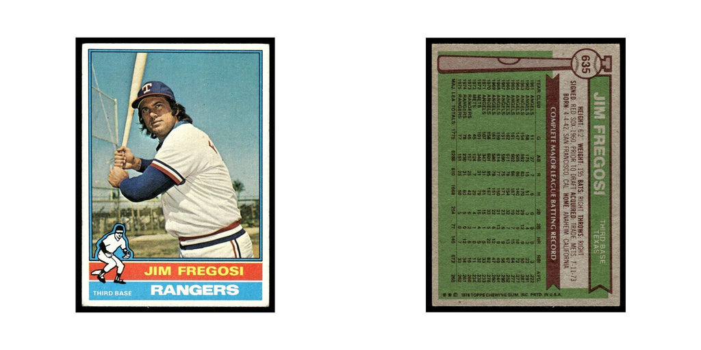 Jim Fregosi 1976 Topps #635 Texas Rangers Baseball Card EX