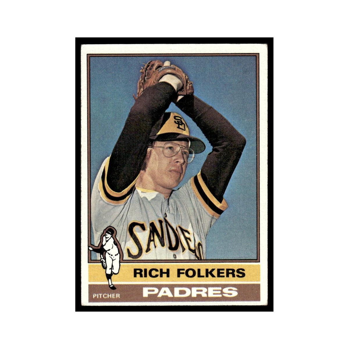 Rich Folkers 1976 Topps #611 San Diego Padres Baseball Card EX