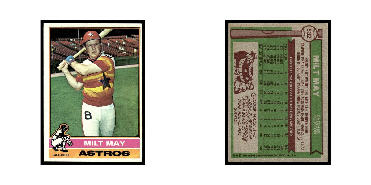 Milt May 1976 Topps #532 Houston Astros Baseball Card EX