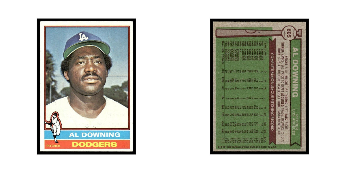 Al Downing 1976 Topps #605 Los Angeles Dodgers Baseball Card EX