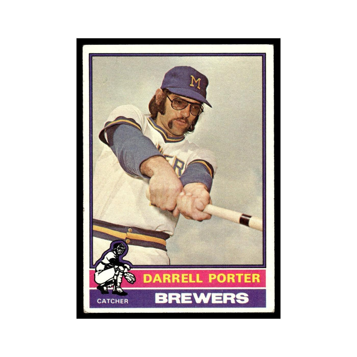 Darrell Porter 1976 Topps #645 Milwaukee Brewers Baseball Card EX