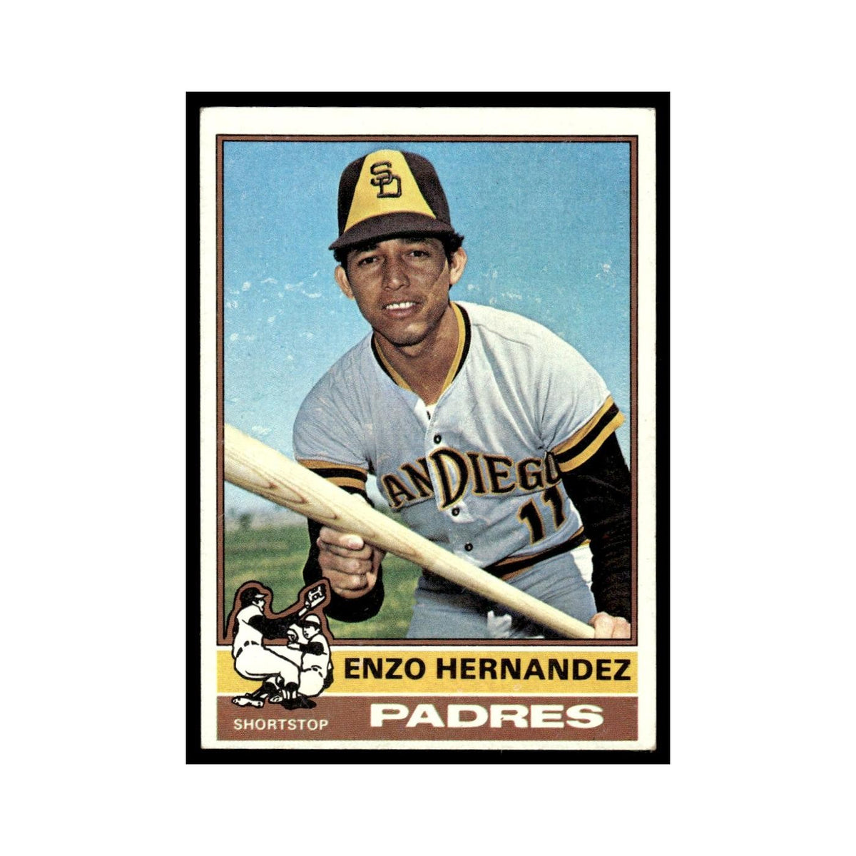 Enzo Hernandez 1976 Topps #289 San Diego Padres Baseball Card EX