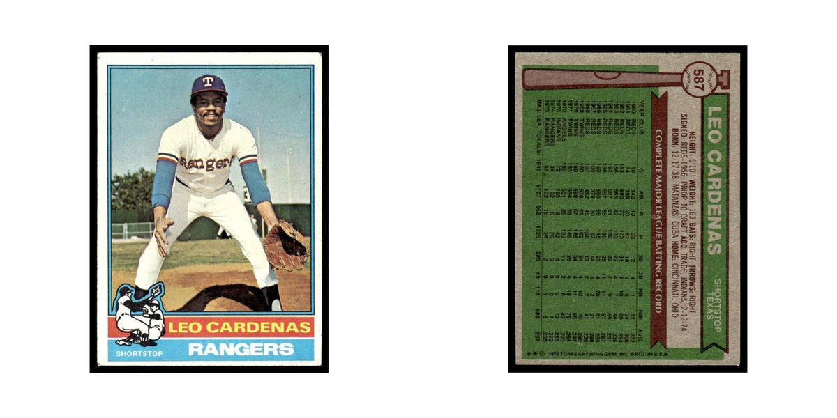 Leo Cardenas 1976 Topps #587 Texas Rangers Baseball Card EX