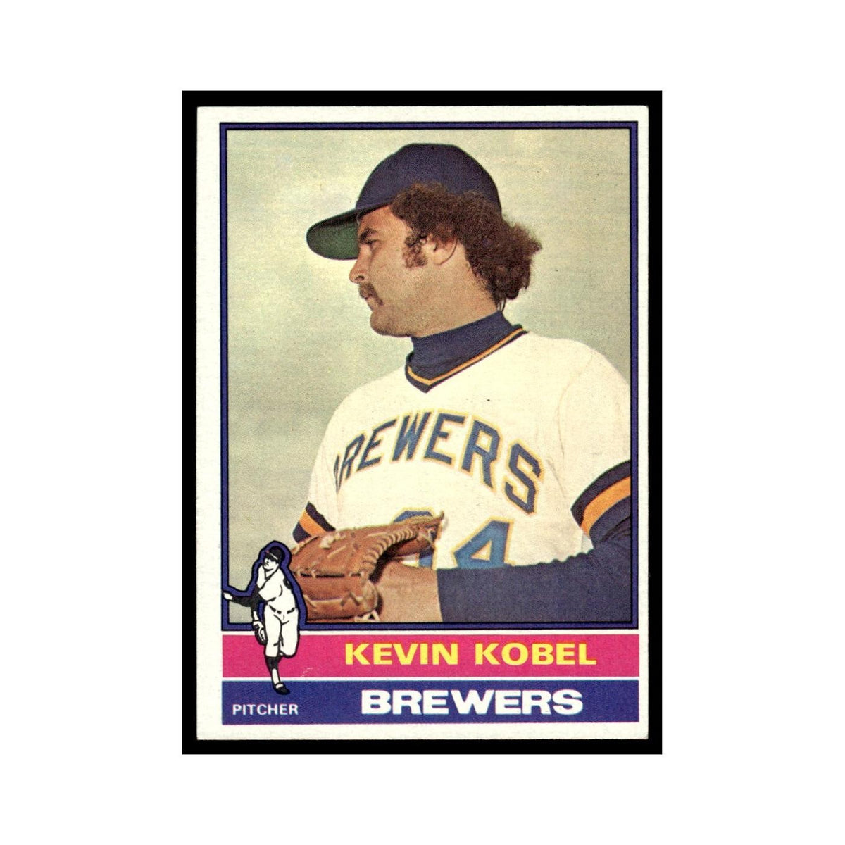 Kevin Kobel 1976 Topps #588 Milwaukee Brewers Baseball Card EX