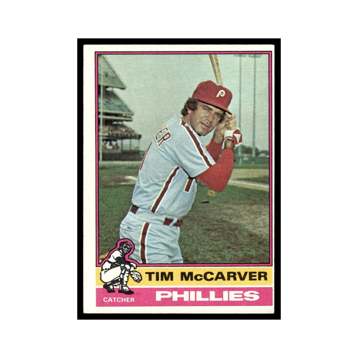 Tim McCarver 1976 Topps #502 Philadelphia Phillies Baseball Card EX