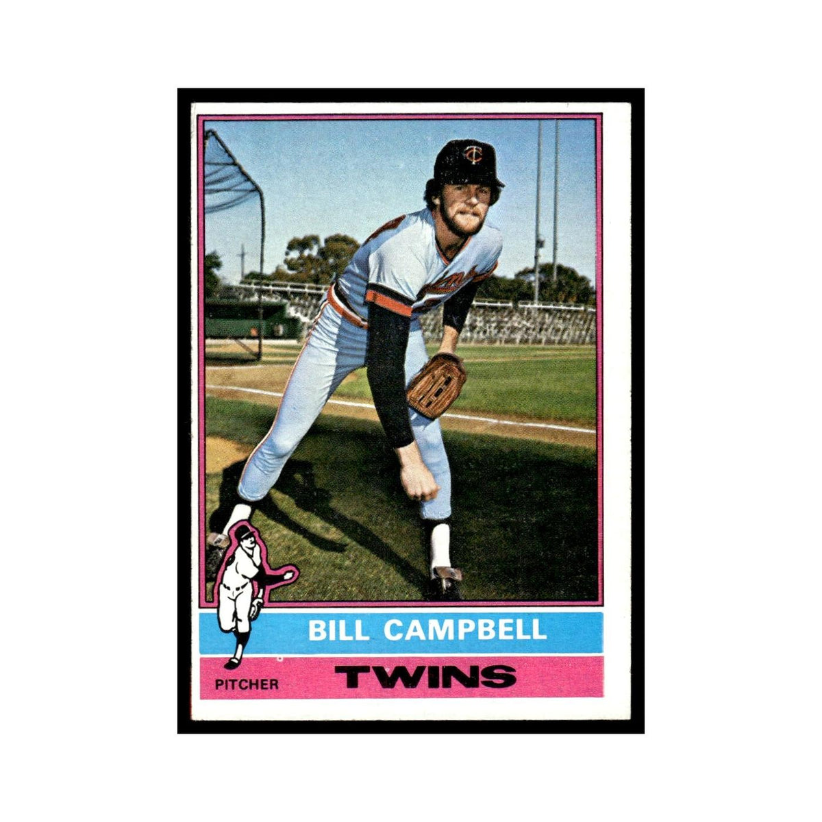 Bill Campbell 1976 Topps #288 Minnesota Twins Baseball Card EX