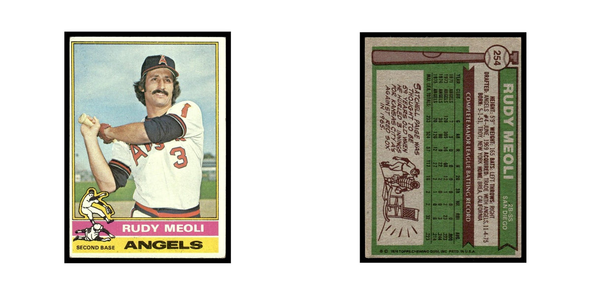 Rudy Meoli 1976 Topps #254 California Angels Baseball Card EX
