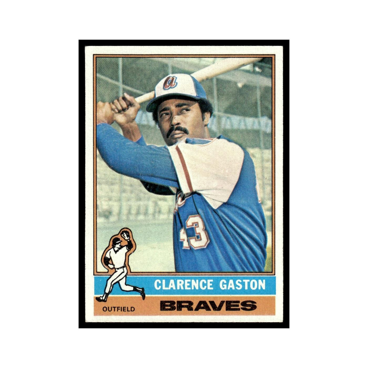 Clarence Gaston 1976 Topps #558 Atlanta Braves Baseball Card EX