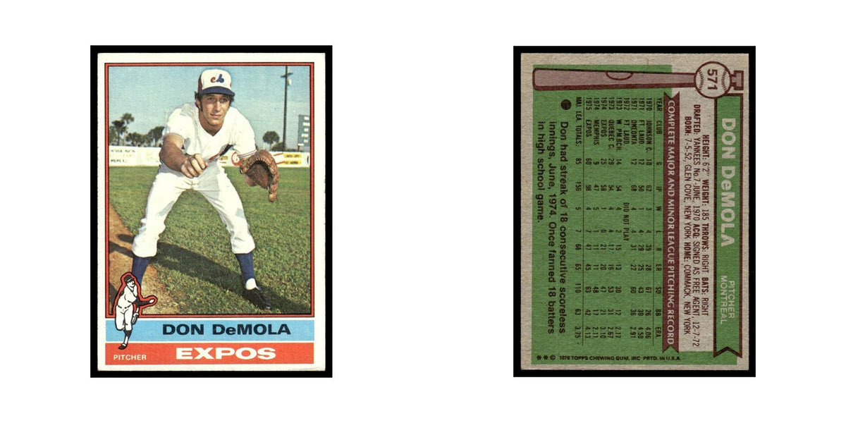 Don DeMola 1976 Topps #571 Montreal Expos Baseball Card EX