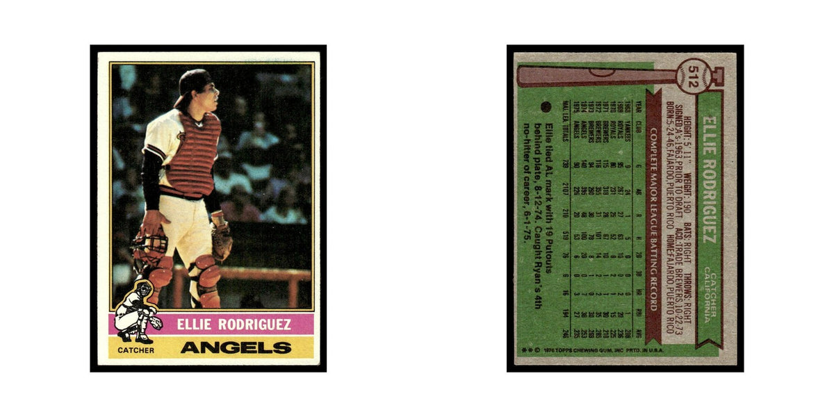 Ellie Rodriguez 1976 Topps #512 California Angels Baseball Card EX