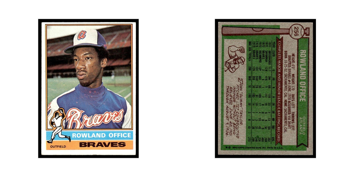 Rowland Office 1976 Topps #256 Atlanta Braves Baseball Card EX