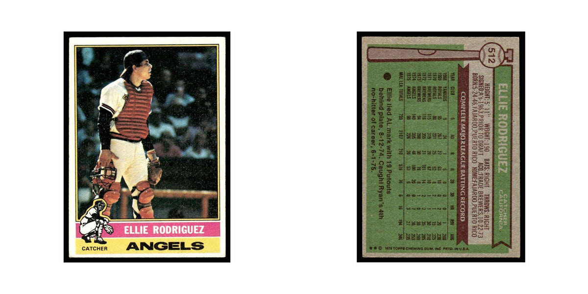 Ellie Rodriguez 1976 Topps #512 California Angels Baseball Card EX