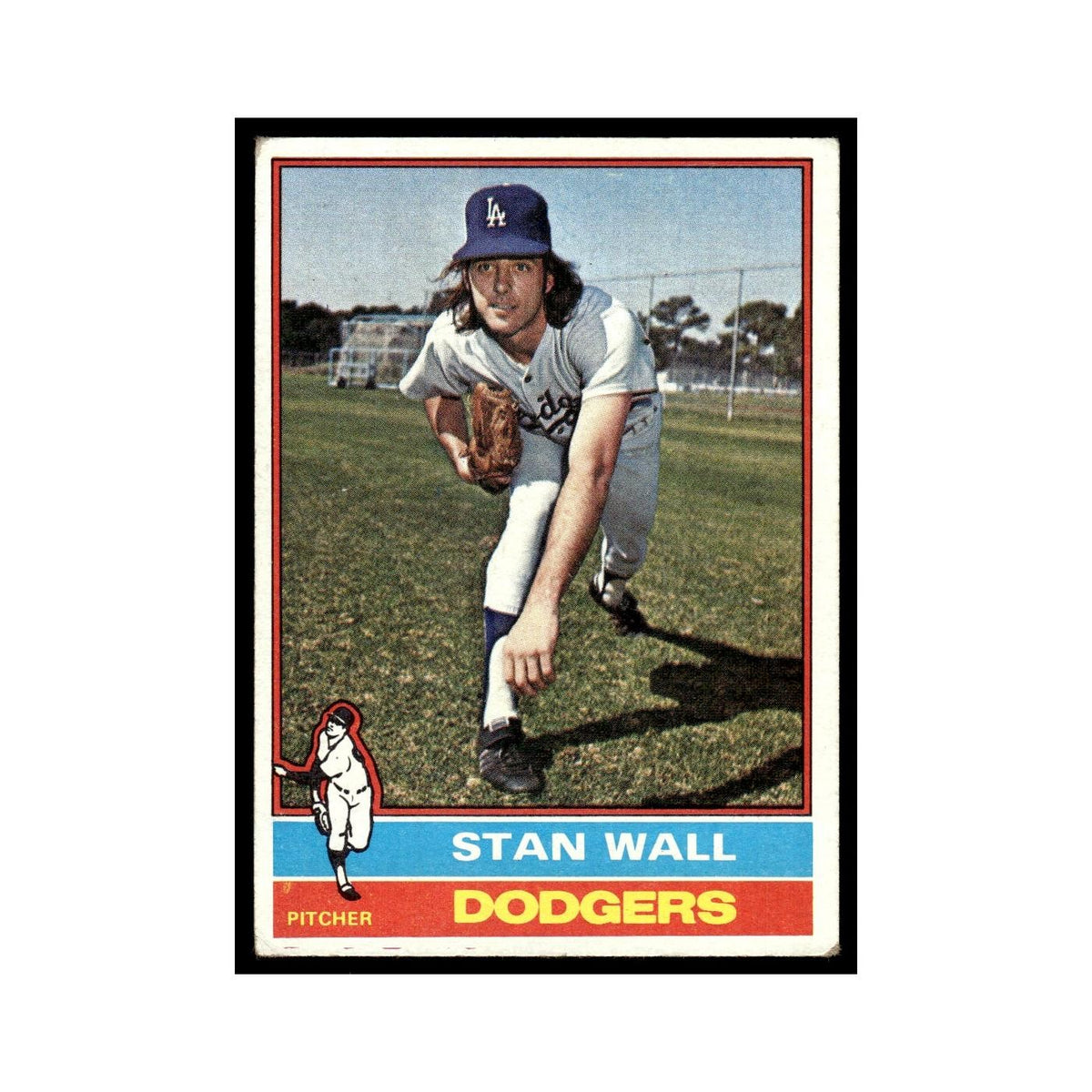 Stan Wall Rookie 1976 Topps #584 Los Angeles Dodgers Baseball Card EX