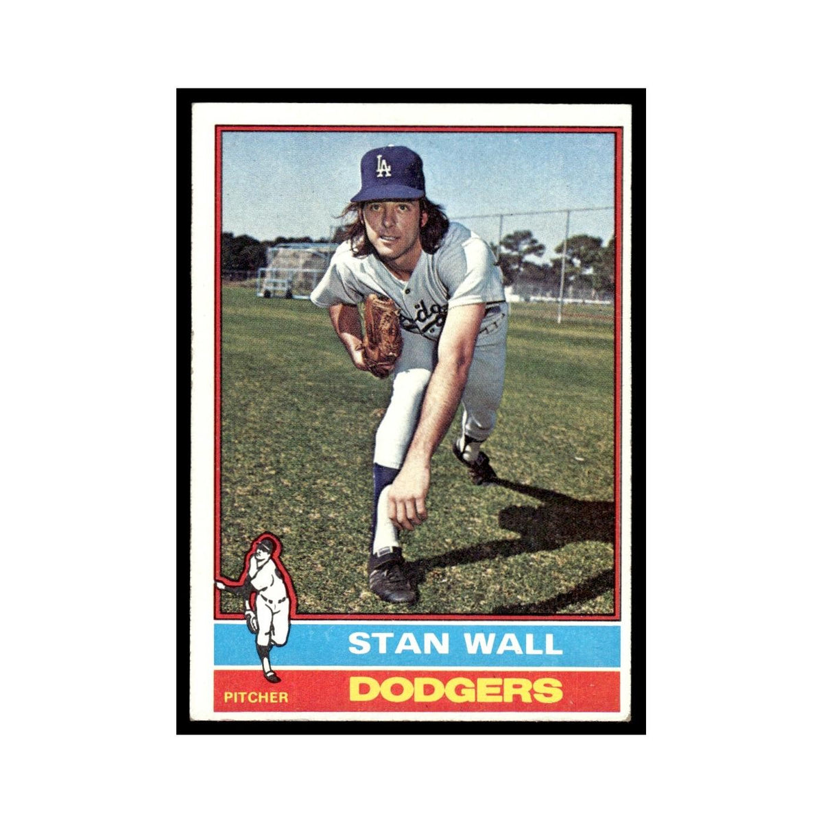 Stan Wall Rookie 1976 Topps #584 Los Angeles Dodgers Baseball Card EX