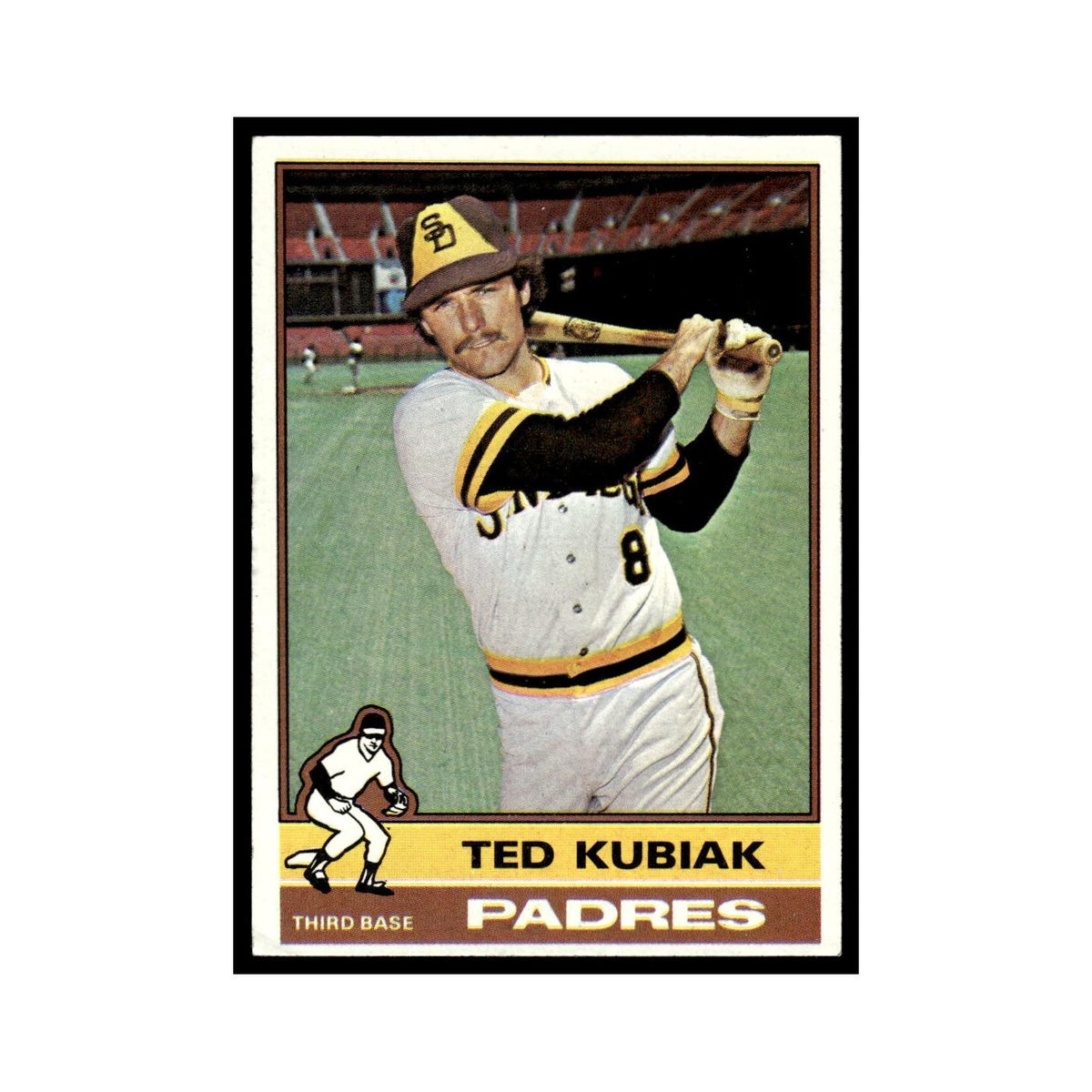 Ted Kubiak 1976 Topps #578 San Diego Padres Baseball Card EX
