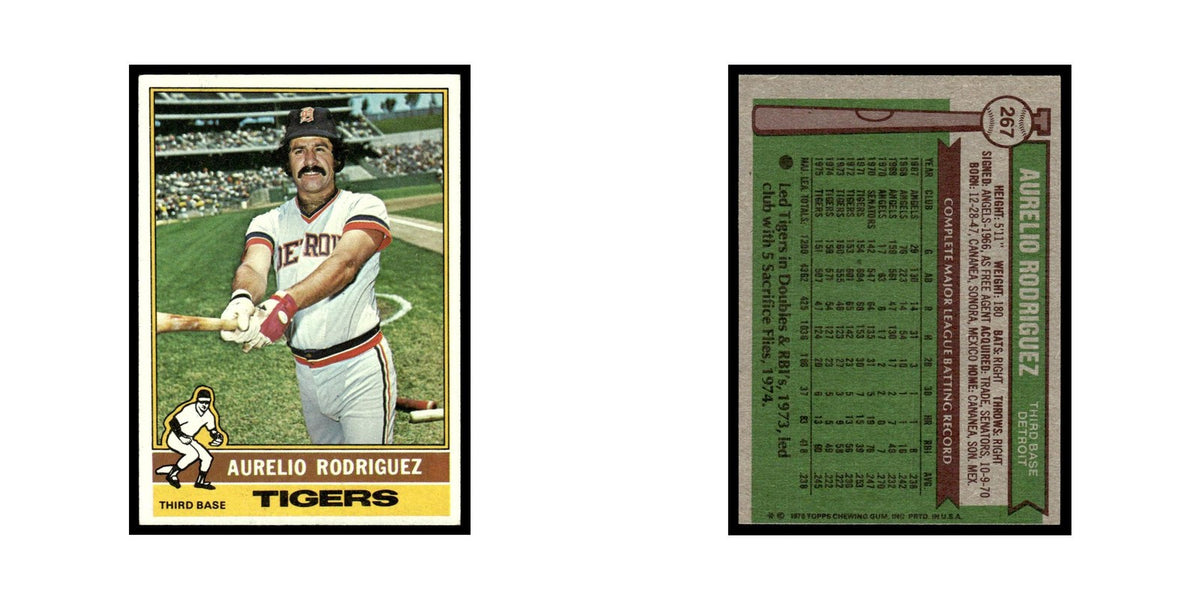 Aurelio Rodriguez 1976 Topps #267 Detroit Tigers Baseball Card EX