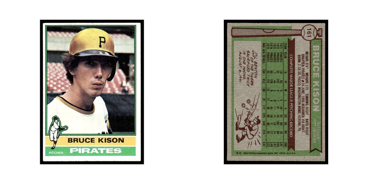 Bruce Kison 1976 Topps #161 Pittsburgh Pirates Baseball Card EX