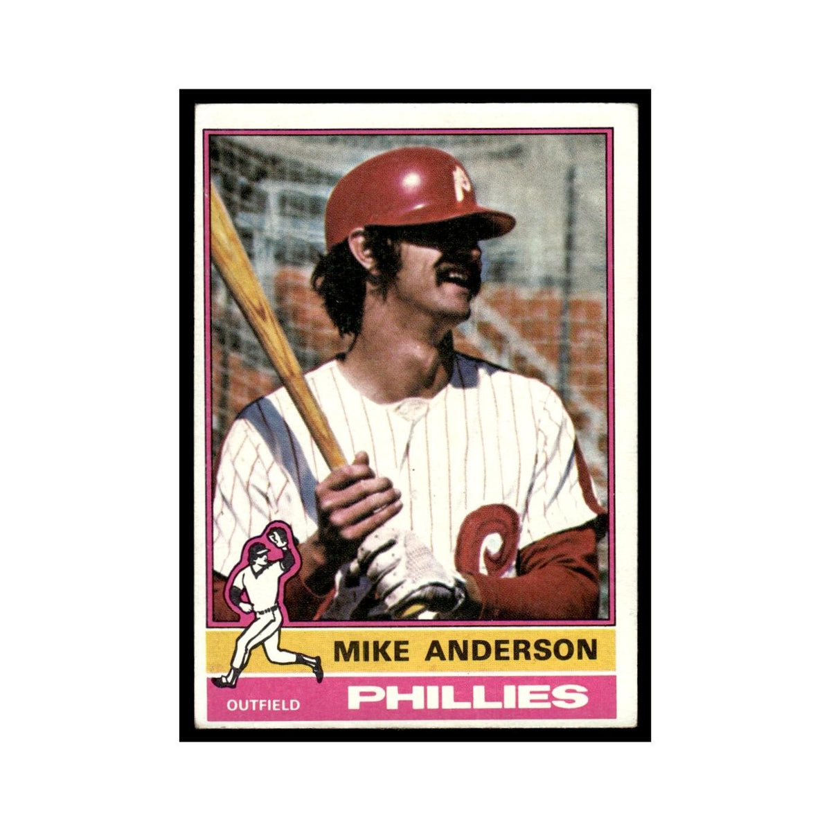 Mike Anderson 1976 Topps #527 Philadelphia Phillies Baseball Card EX