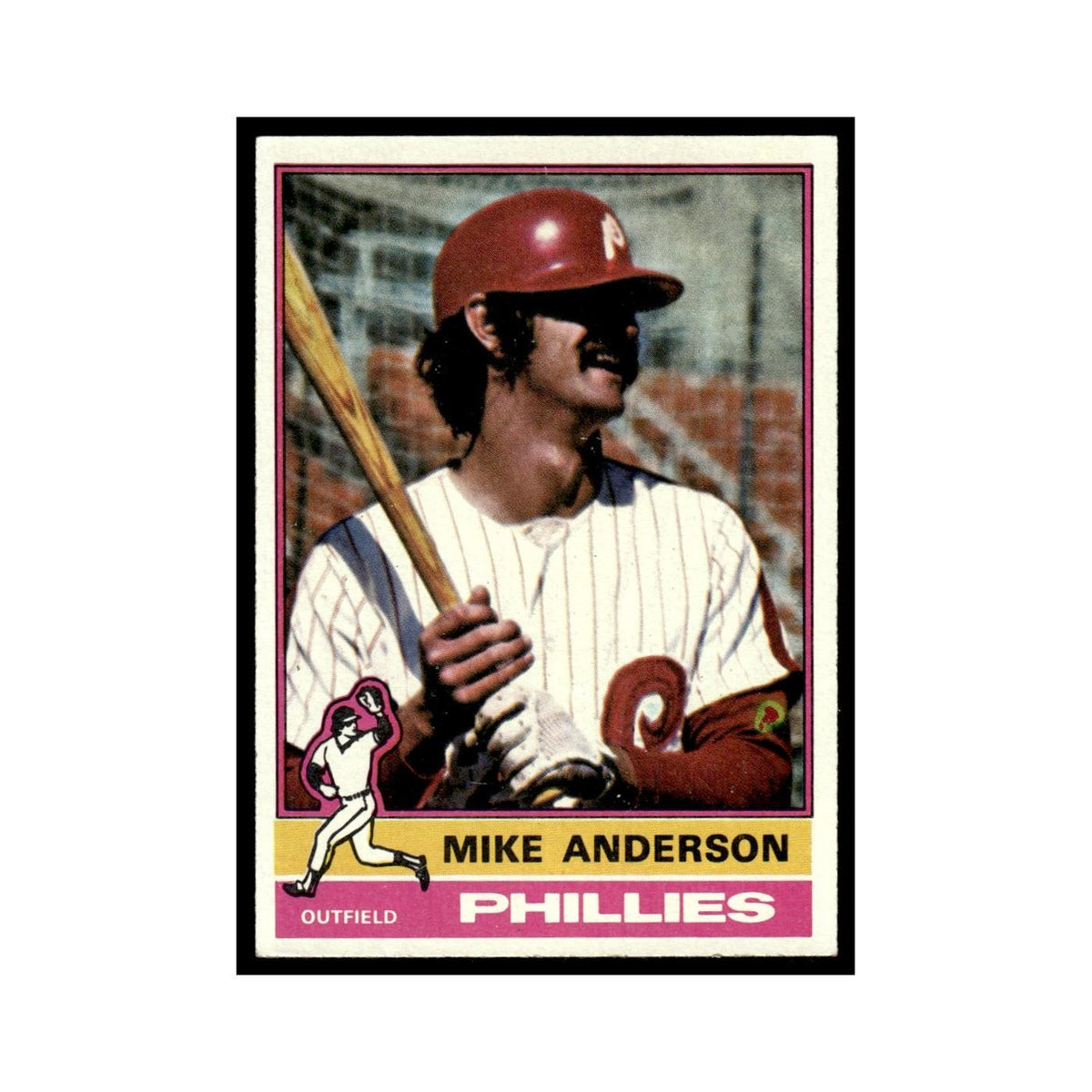 Mike Anderson 1976 Topps #527 Philadelphia Phillies Baseball Card EX