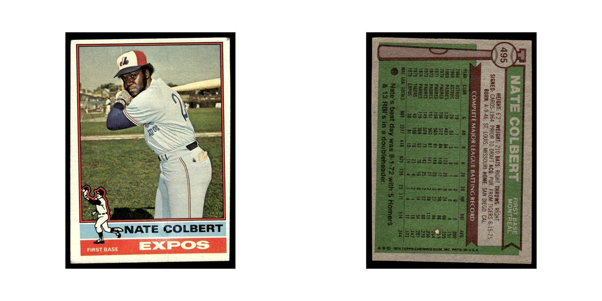 Nate Colbert 1976 Topps #495 Montreal Expos Baseball Card EX