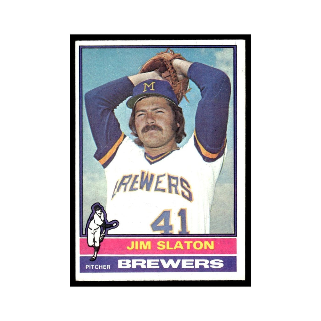 Jim Slaton 1976 Topps #163 Milwaukee Brewers Baseball Card EX