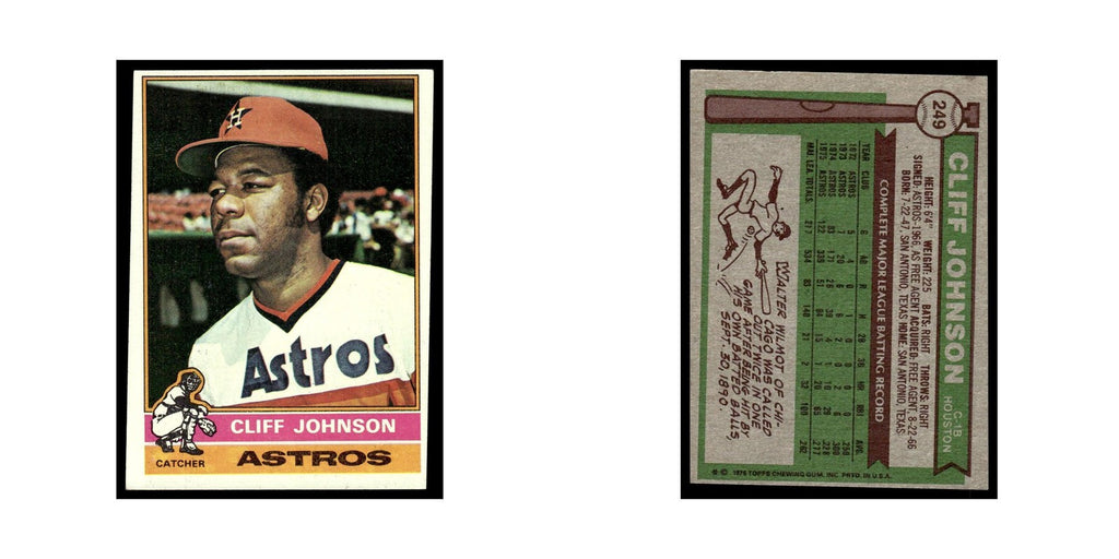 Cliff Johnson 1976 Topps #249 Houston Astros Baseball Card EX