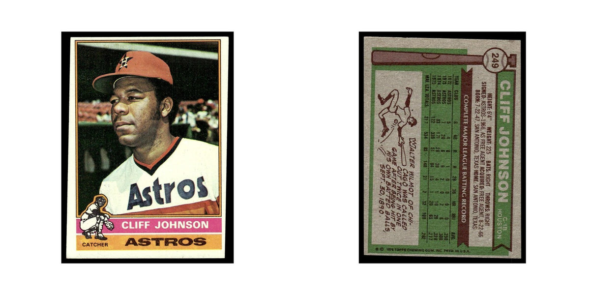 Cliff Johnson 1976 Topps #249 Houston Astros Baseball Card EX