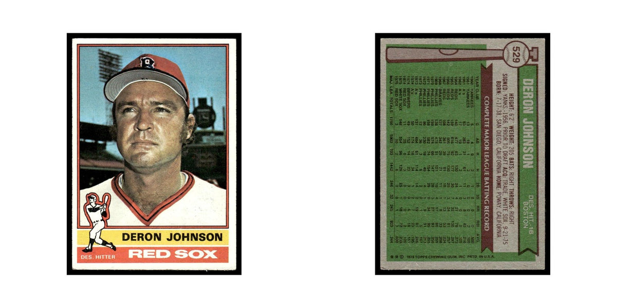Deron Johnson 1976 Topps #529 Boston Red Sox Baseball Card EX