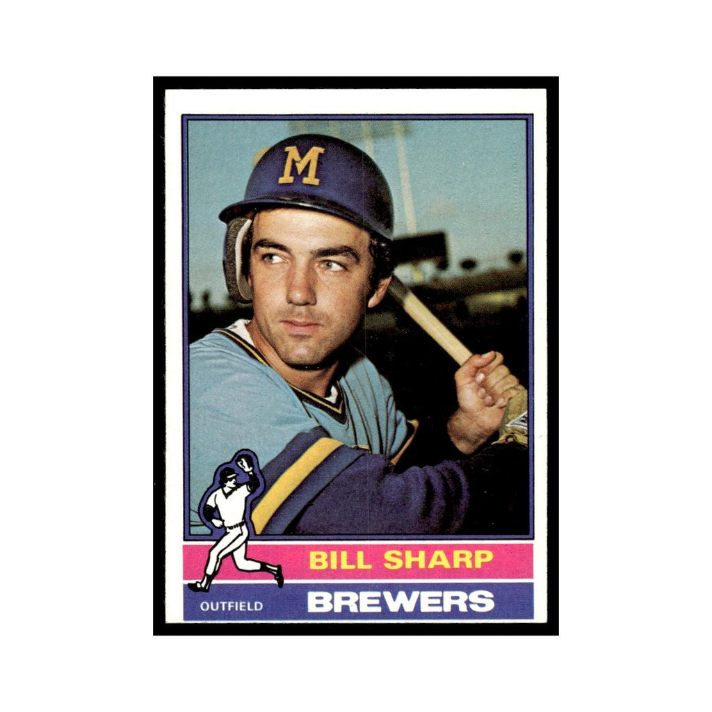 Bill Sharp 1976 Topps #244 Milwaukee Brewers Baseball Card EX