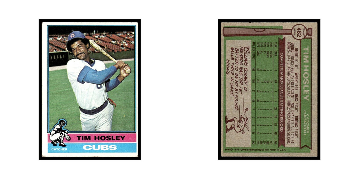 Tim Hosley 1976 Topps #482 Chicago Cubs Baseball Card EX