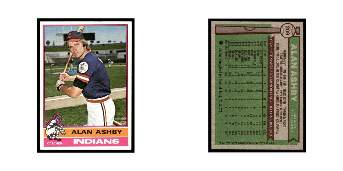 Alan Ashby 1976 Topps #209 Cleveland Indians Baseball Card EX