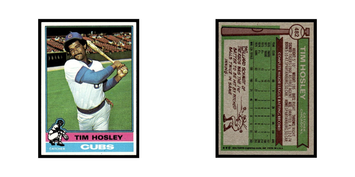 Tim Hosley 1976 Topps #482 Chicago Cubs Baseball Card EX