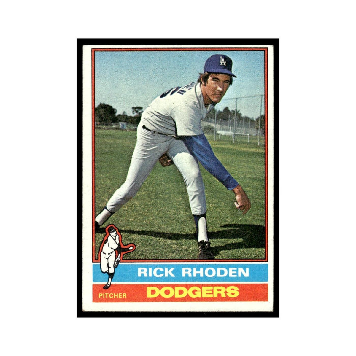 Rick Rhoden 1976 Topps #439 Los Angeles Dodgers Baseball Card EX