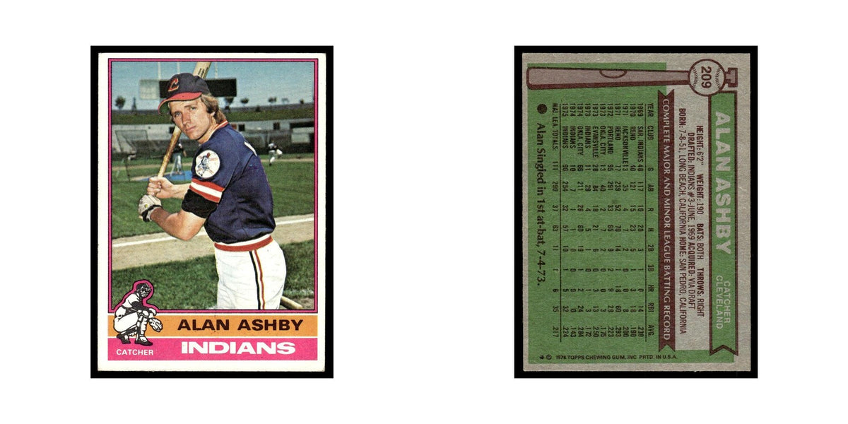 Alan Ashby 1976 Topps #209 Cleveland Indians Baseball Card EX