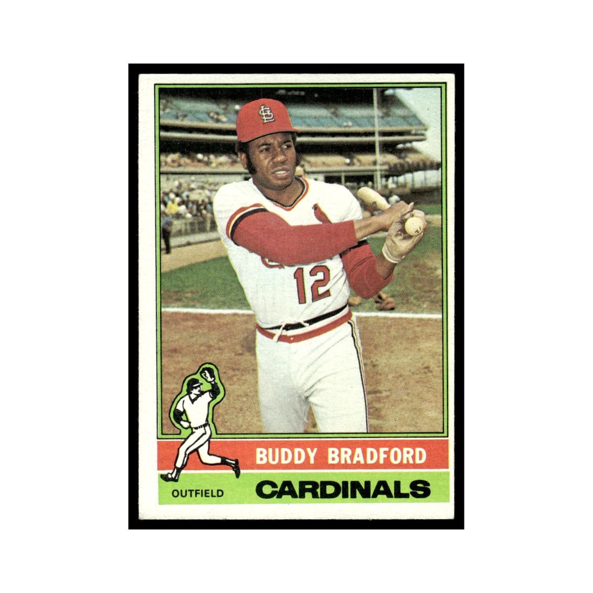 Buddy Bradford 1976 Topps #451 St. Louis Cardinals Baseball Card EX