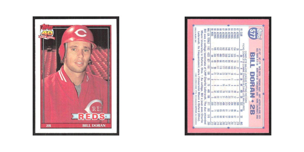 1991 O-Pee-Chee Bill Doran Reds #577