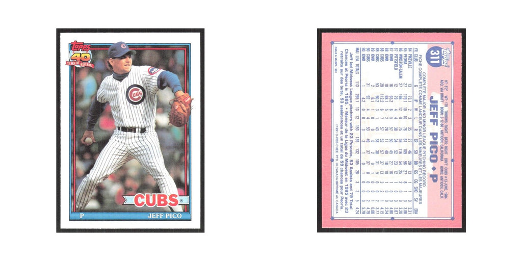 1991 O-Pee-Chee Jeff Pico Cubs #311
