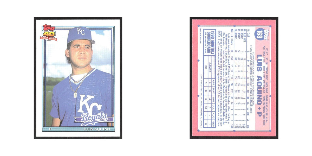 1991 O-Pee-Chee Luis Aquino Royals #169