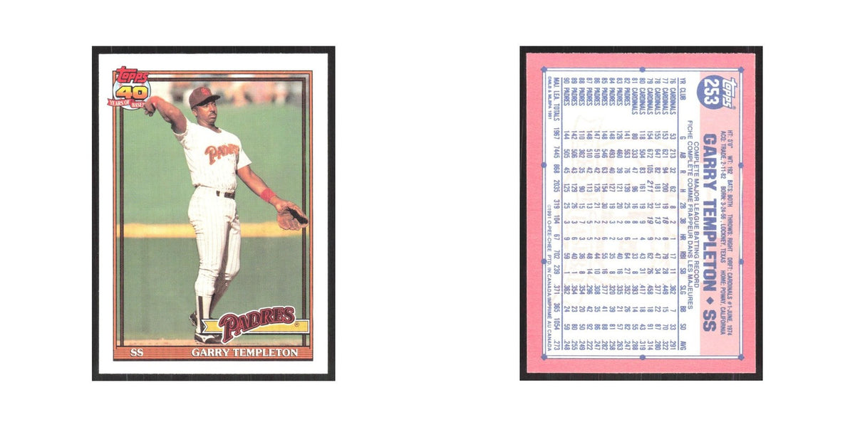 1991 O-Pee-Chee Garry Templeton Padres #253