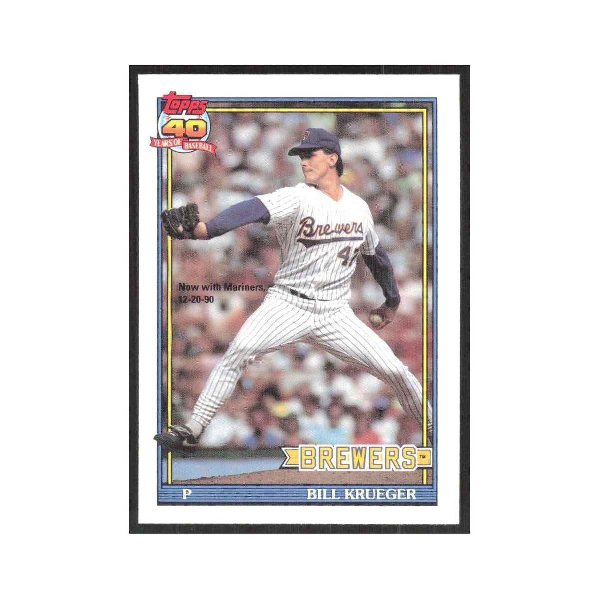 1991 O-Pee-Chee Bill Krueger Brewers #417