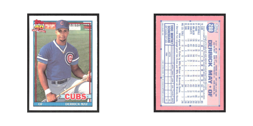1991 O-Pee-Chee Derrick May Cubs #288