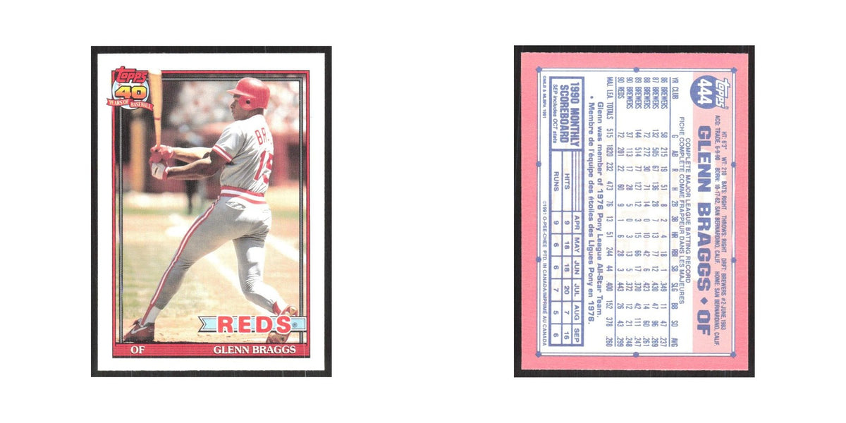 1991 O-Pee-Chee Glenn Braggs Reds #444