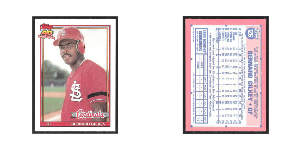 1991 O-Pee-Chee Bernard Gilkey Cardinals #126