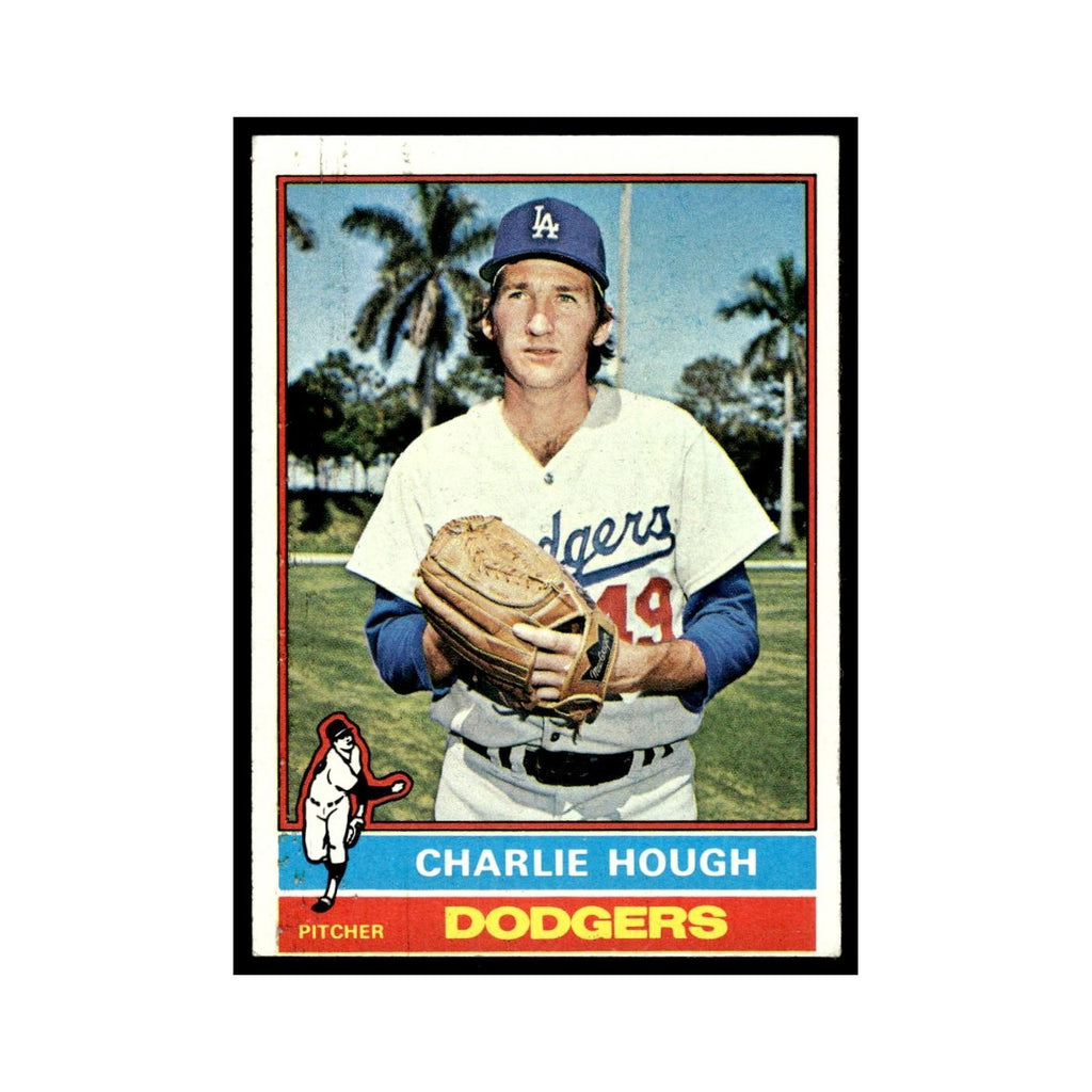 Charlie Hough 1976 Topps #174 Los Angeles Dodgers Baseball Card EX