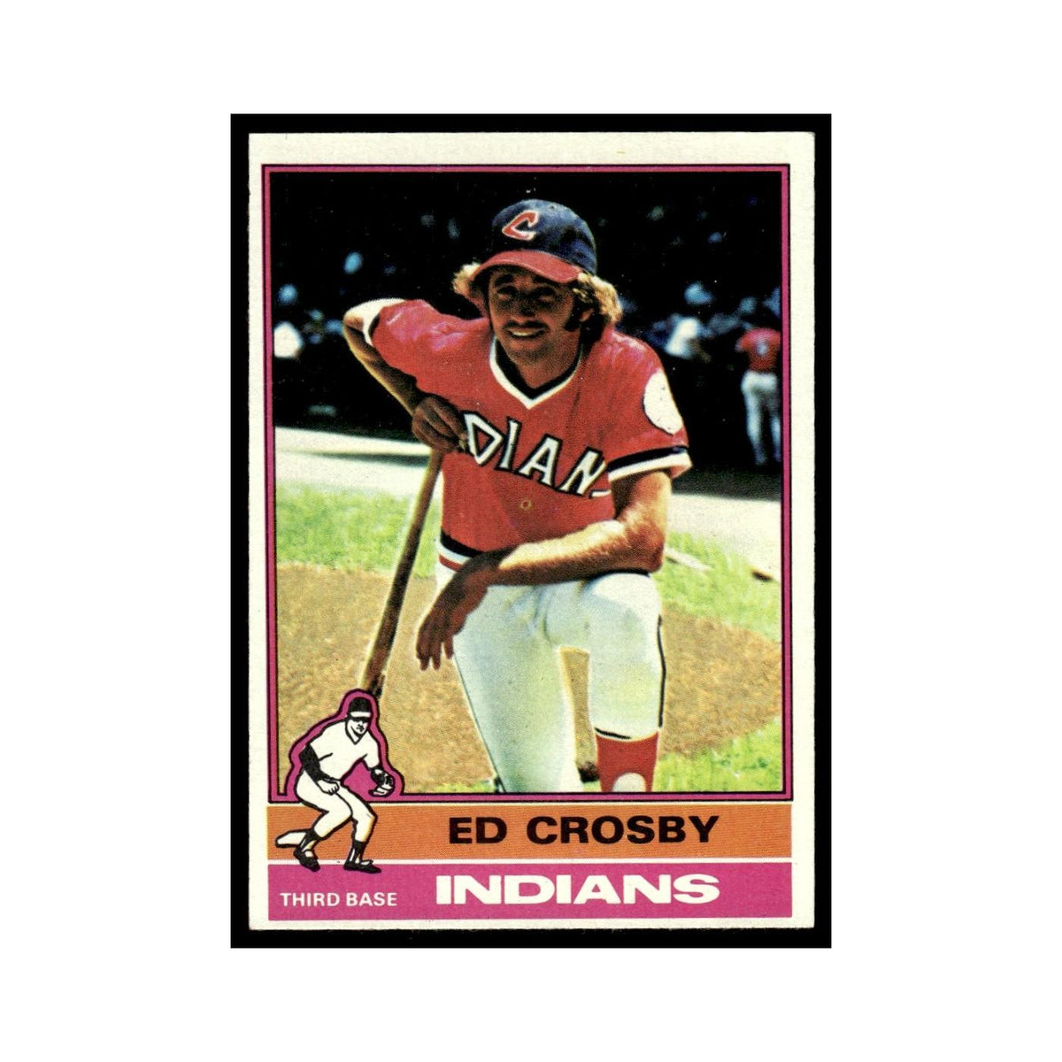 Ed Crosby 1976 Topps #457 Cleveland Indians Baseball Card EX