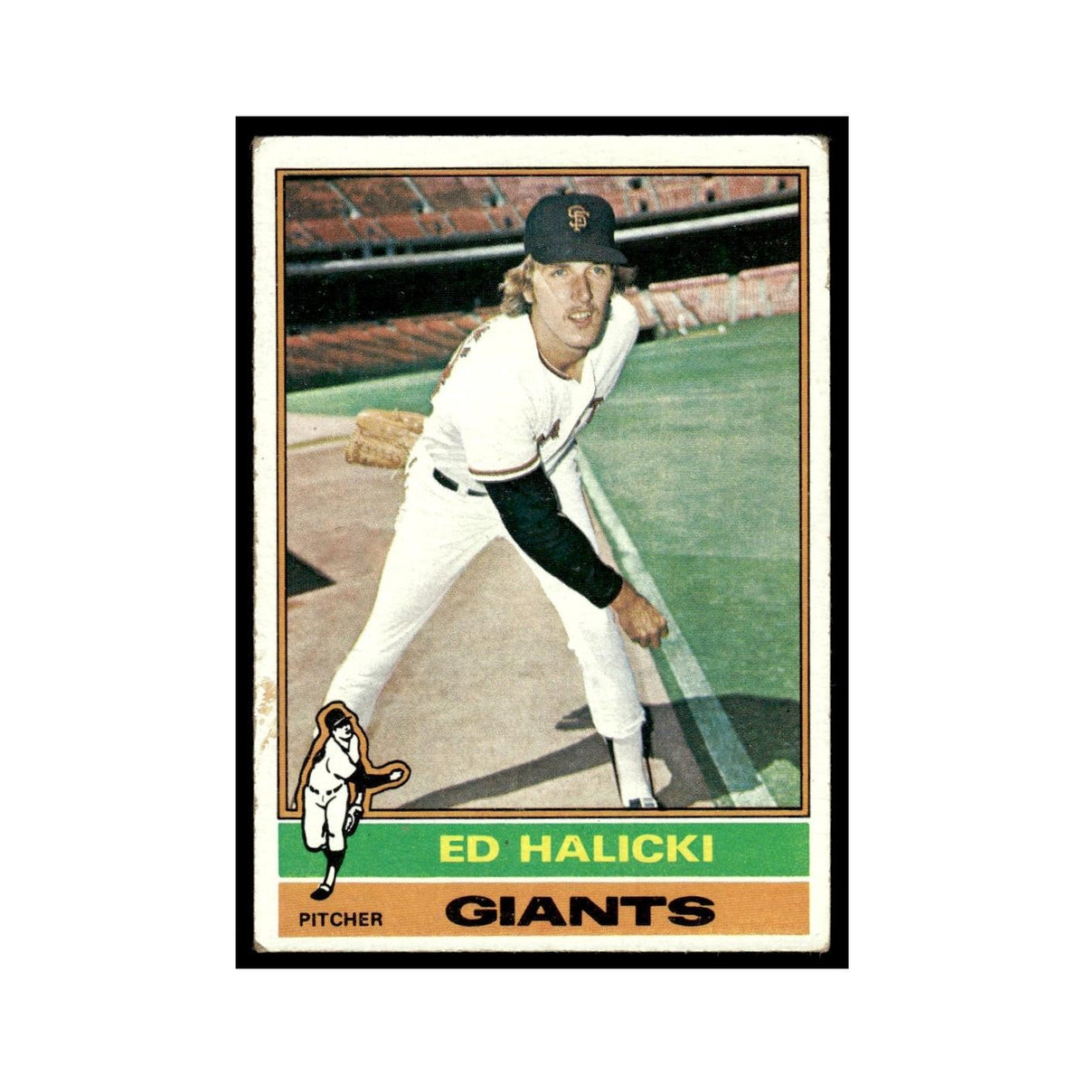 Ed Halicki 1976 Topps #423 San Francisco Giants Baseball Card EX
