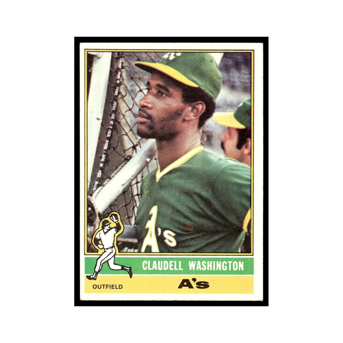 Claudell Washington 1976 Topps #189 Oakland Athletics Baseball Card EX