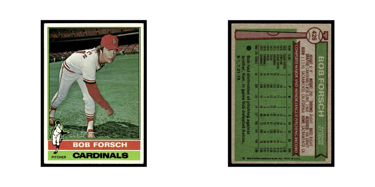 Bob Forsch 1976 Topps #426 St. Louis Cardinals Baseball Card EX