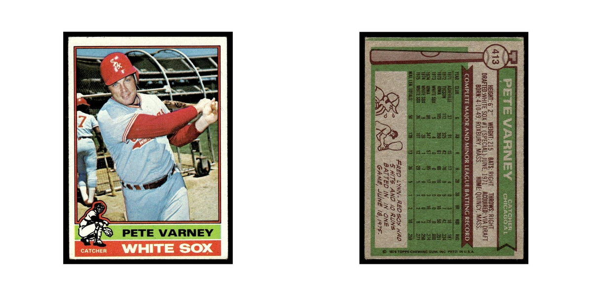 Pete Varney 1976 Topps #413 Chicago White Sox Baseball Card EX